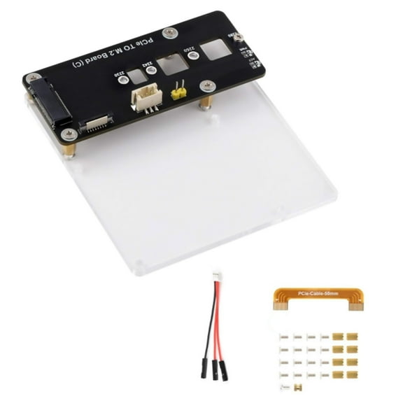 M.2 SSD Adapter Broad Drive Compatibility, Dual LED Indicators, and Stable Operation for Raspberry Pi 5