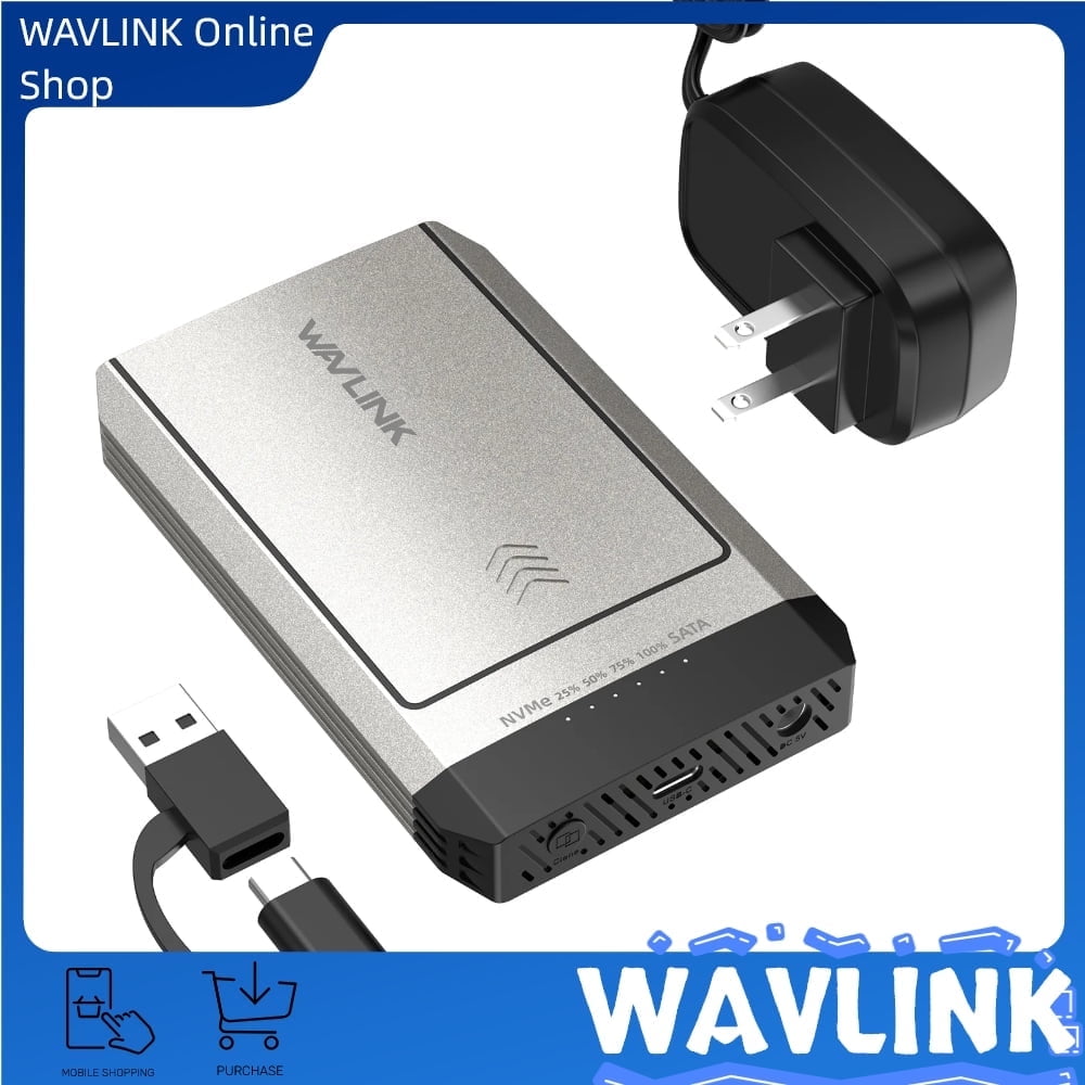 M.2 SSD Dual-Bay Duplicator, 8TB Expansion Storage, Compatible with NVMe