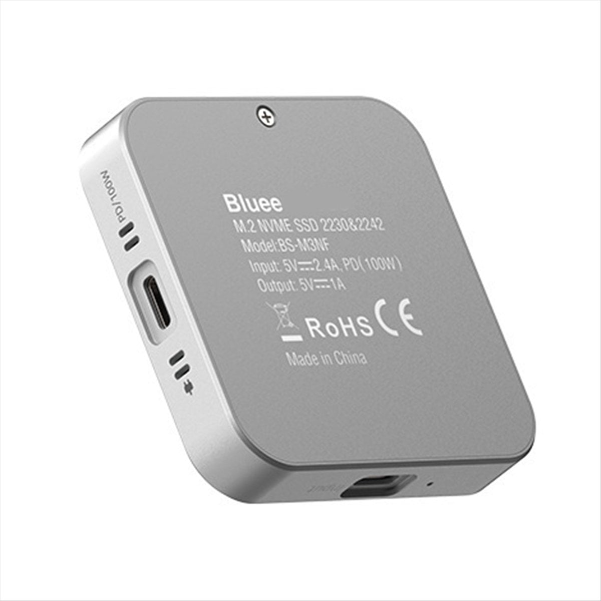 M.2 SSD Enclosure USB C Hub Adapter 10Gbps -Compatible USB-C 3.2&USB-A 3.2 M.2 NVME 2230 SSD 2TB,1 * M.2 SSD Enclosure