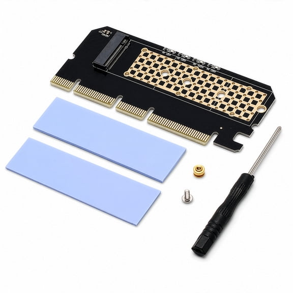 M.2 SSD PCIE Adapter Aluminium Alloy Shell LED Expansion Card Computer Adapter Interface M.2 NVMe SSD NGFF To PCIE 3.0 X16 Rise