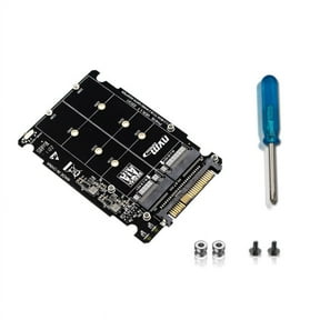 M.2 SSD to U.2 Adapter 2in1 M.2 NVMe and -Bus NGFF SSD to PCI-E U.2 SFF-8639 Adapter PCIe M2 Converter,Without Shell