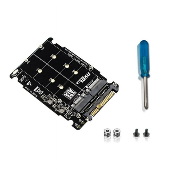 M.2 SSD to U.2 Adapter 2in1 M.2 NVMe and -Bus NGFF SSD to PCI-E U.2 SFF-8639 Adapter PCIe M2 Converter,Without Shell