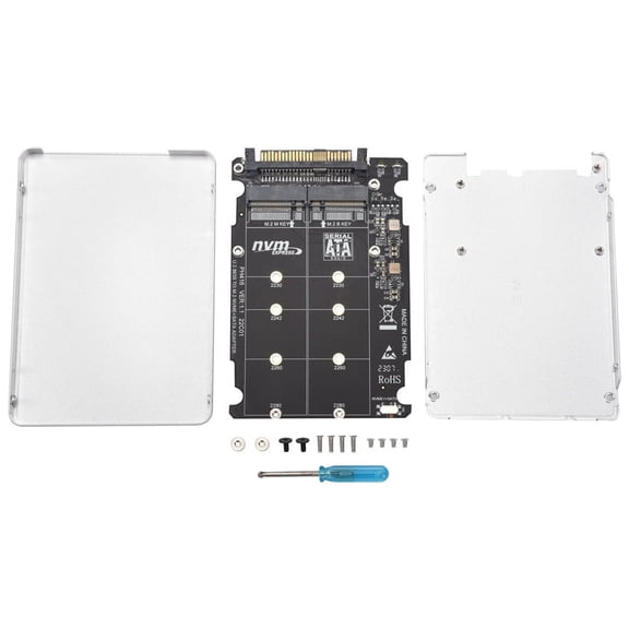 M.2 SSD to U.2 Adapter 2in1 M.2 NVMe and SATA-Bus NGFF SSD to PCI-E U.2 SFF-8639 Adapter PCIe M2 Converter,with Shell