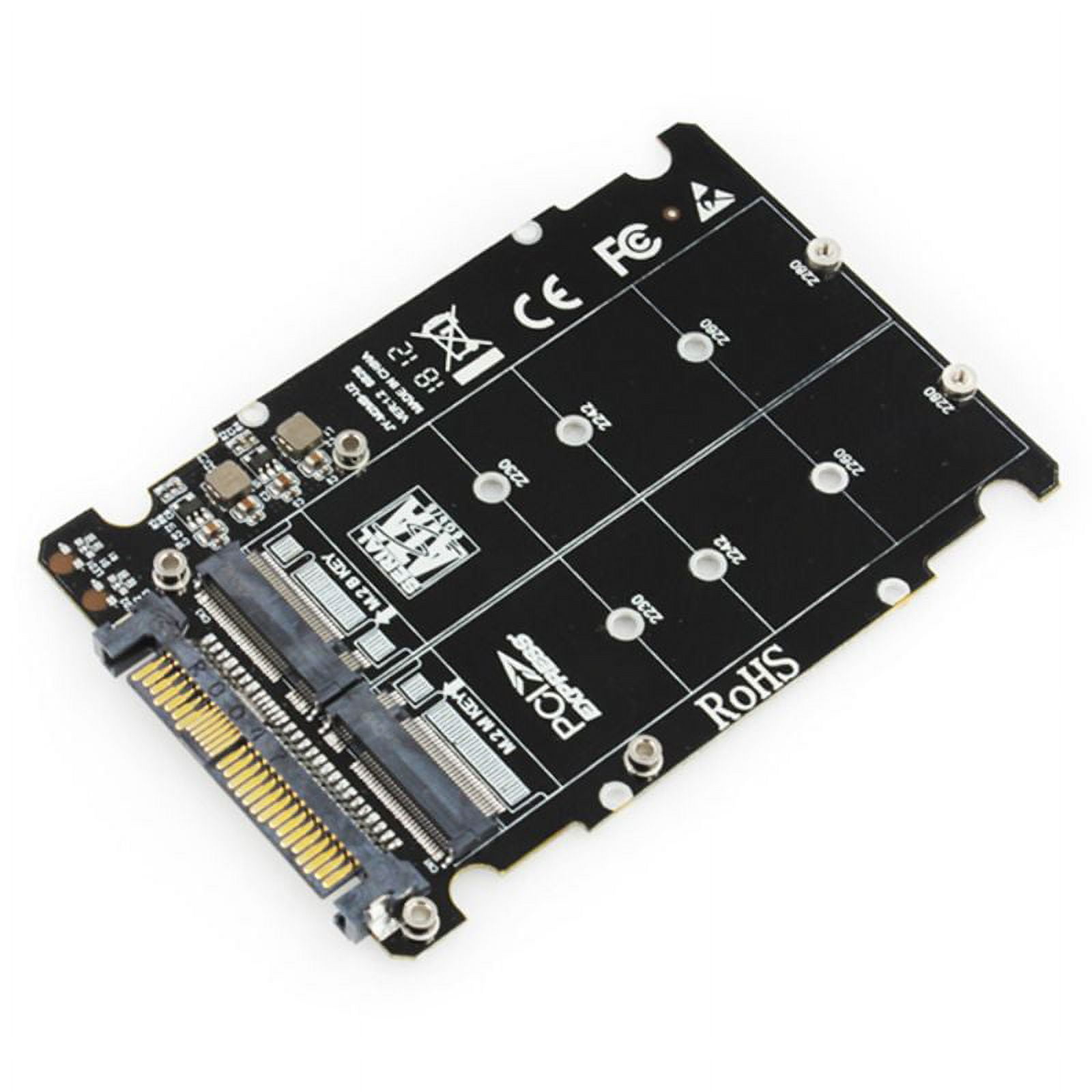 M.2 SSD to U.2 Adapter 2in1 M.2 NVMe and SATA-Bus NGFF SSD to PCI