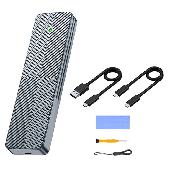 M.2 Solid State Mobile Hard Disk Box 10Gbps Dual Protocol NVMe/NGFF External Box USB3.2 M.2 SSD Enclosure