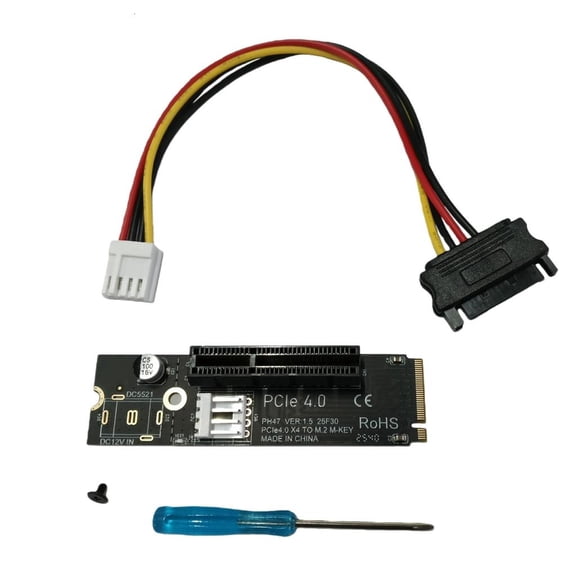 M.2 To PCIE 4X Hard Drive Converter Reader Adapter Card Replacement for PC