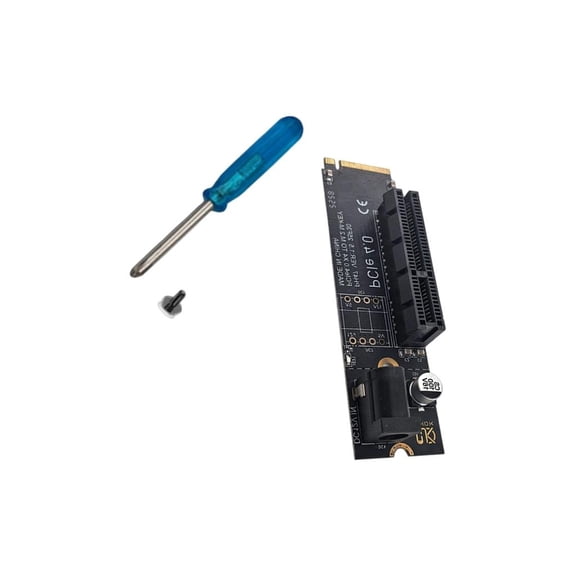 M.2 To PCIE 4X Power Adapter Card Fast Speed Data Transfer Transmission Card Replacement for Computer Accessories
