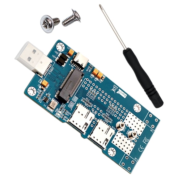 M.2 To USB3.0 Converter Double Card Slots Auxiliary Power Delivery Support 3G 4G Module Expansion Card for PC Desktop