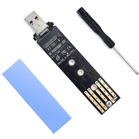 M.2 to USB Adapter M.2 NVME/NGFF Hard Drive USB3.1 Gen2 10Gbps USB to NVME PCI-E Converter Reader M Key & B+M Key Support UASP for 2280 2260 2242 2230 SSD (M.2 NVME&NGFF)