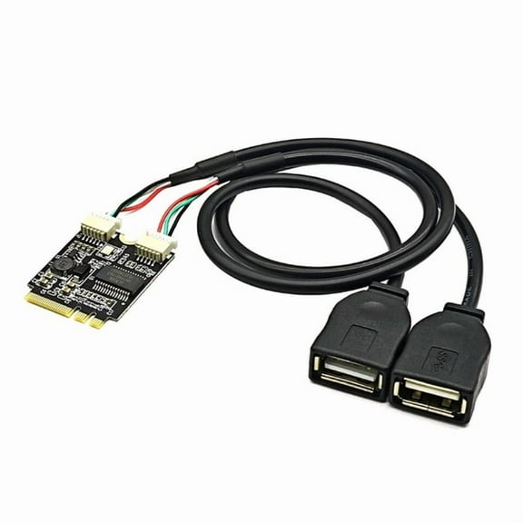 M.2 WIFI Key A/E to USB Adapter Wireless Card For M.2 Akey 2230 NGFF to 2xUSB2.0 Converter For Desktop Motherboards