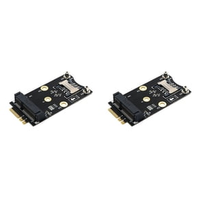 2X M.2 Wifi Adapter Mini PCIE Wireless Network Card to M2 NGFF Key A+E Wifi Card Raiser with SIM Card Slot