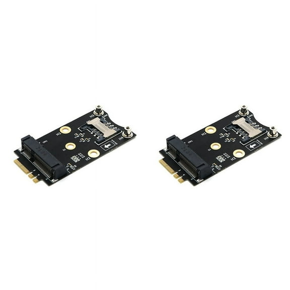 2X M.2 Wifi Adapter Mini PCIE Wireless Network Card to M2 NGFF Key A+E Wifi Card Raiser with SIM Card Slot