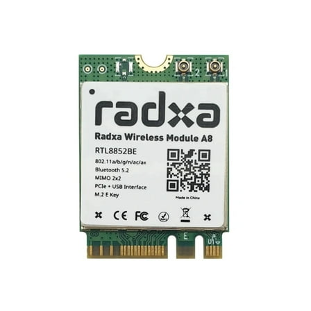 M.2 Wireless Module A8 for ROCK 3A, ROCK 5B, WiFi 6, BT5.2