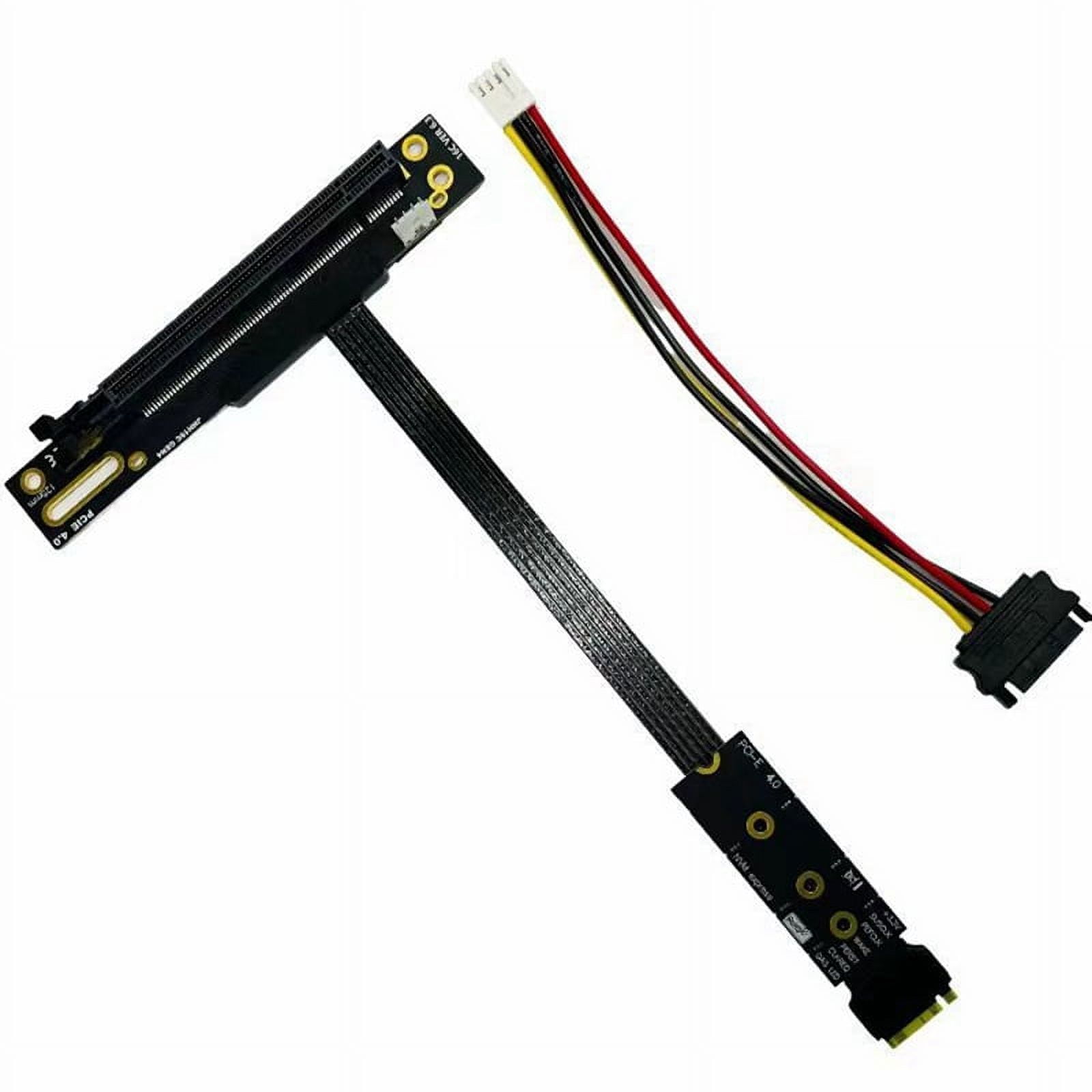 M.2 to PCIE X16 Multi-Functional Convenient VGA Adapter Cable for SSD M.2 Nvme Gen4 to PCIE 4.0 X4ES, 25CM
