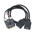 M.2 to USB Riser Card 480Mbps M.2 KEY A+E to Dual Port USB2.0 Expansion