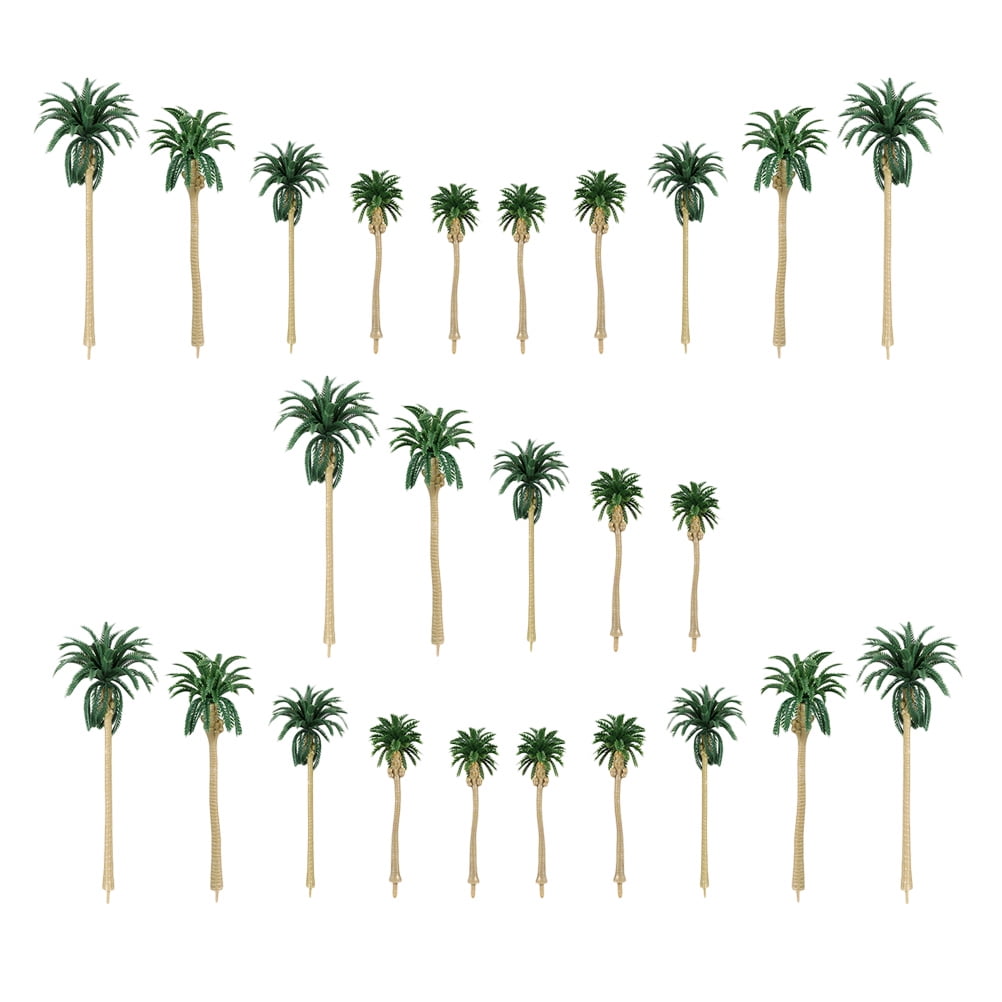 M 25 Pcs Models Mini Artificial Plants Outdoor Plastic Tree Sand Table