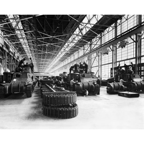 M-3 Medium Tanks Come Off The Assembly Line At The Chrysler Tank Arsenal In Detroit History