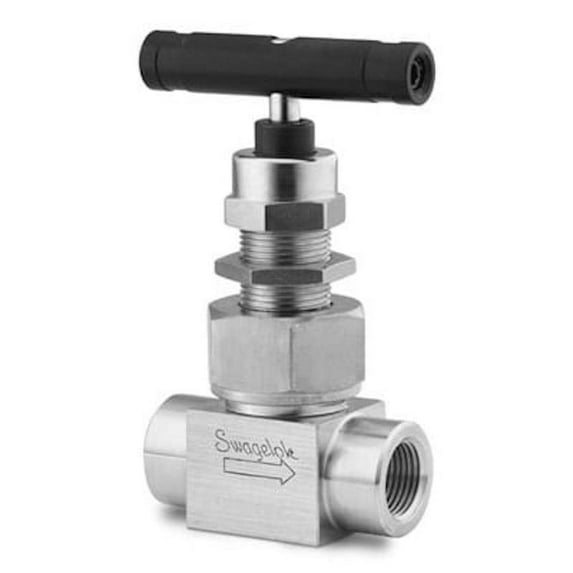 M-3NTRF4 | Swagelok Integral Bonnet Needle Valve, Inlet/Outlet : 1/4" Female : NPT, 5000 psi, Monel