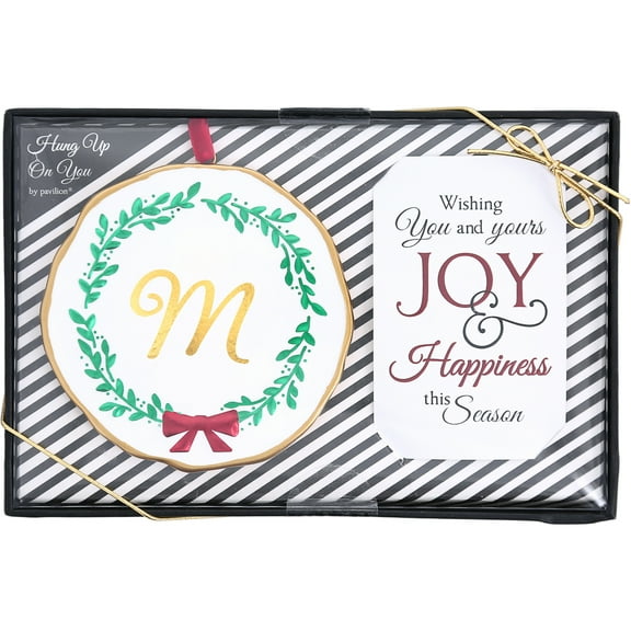 Pavilion Gift Company - M - 4" Monogram Ornament