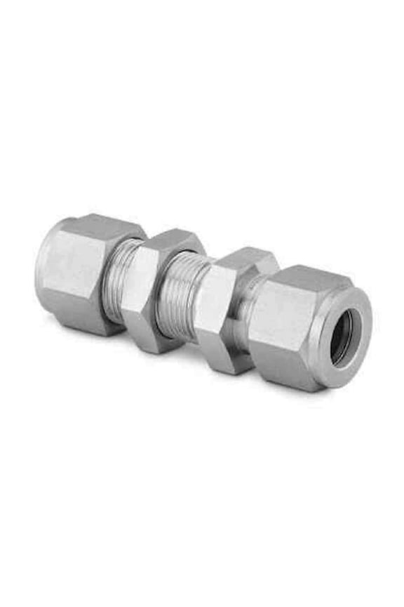 M-400-61 | Swagelok Bulkhead Union Connector, 1/4" Tube : OD Compression, Monel/Alloy 400/R-405