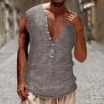 thumbnail image 1 of M-4X Big & Tall Tank Tops for Men Sleeveless Button Crewneck Undershirts Shirts Mens Casual Solid Color Pullover Breathable Athletic Workout Vests, 1 of 6