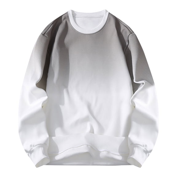 M-4X Mens Big & Tall Sweatshirts Plus Size Long Sleeve Crewneck Shirts Boys Trendy Gradient Printed Pullover Going Out Loungewear Sweatshirt Tops