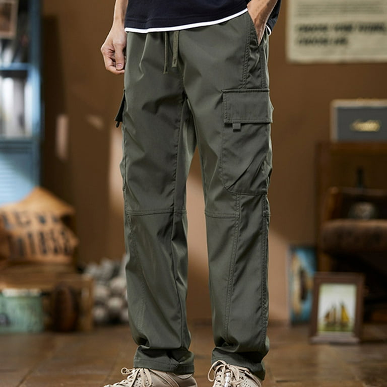 M-4X Mens Big and Tall Cargo Pants with Multi-Pockets Plus Size