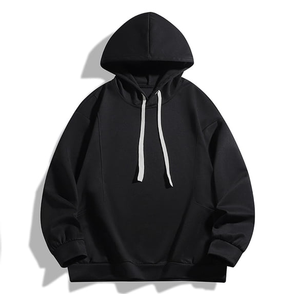 M-4X Plus Size Hoodies for Men Pullover Long Sleeve Big & Tall Sweatshirts Mens Casual Solid Color Comfort Loungewear Athletic Workout Hooded Tops