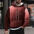thumbnail image 1 of M-4X Plus Size Hoodies for Men with Front Pocket Big & Tall Fleece Lined Sweatshirts Long Sleeve Gradient Printed Pullover Going-Out Hoodie Tops, 1 of 5