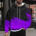 thumbnail image 1 of M-4X Plus Size Hoodies for Men with Pocket Big & Tall Fleece Lined Sweatshirts Mens Trendy Color Block Pullover Long Sleeve Thermal Hoodie Tops, 1 of 6