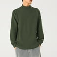 thumbnail image 1 of M-4X Plus Size Sweatshirts for Men Long Sleeve Mock Neck T Shirts Big & Tall Pullover Solid Color Stretchy Slim Basic Athletic Workout Thermal Tops, 1 of 6