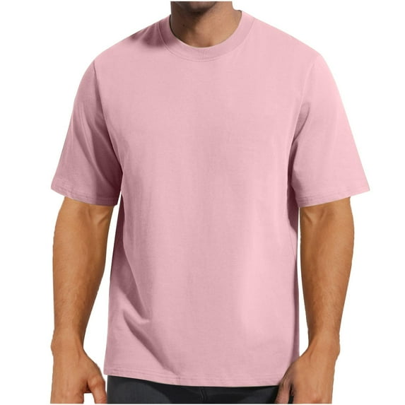 M-4X Plus Size T Shirts for Men Short Sleeve Tees Tops Big & Tall Mens Casual Solid Color Pullover Crewneck Basic Going-Out Loungewear Tshirts Shirt