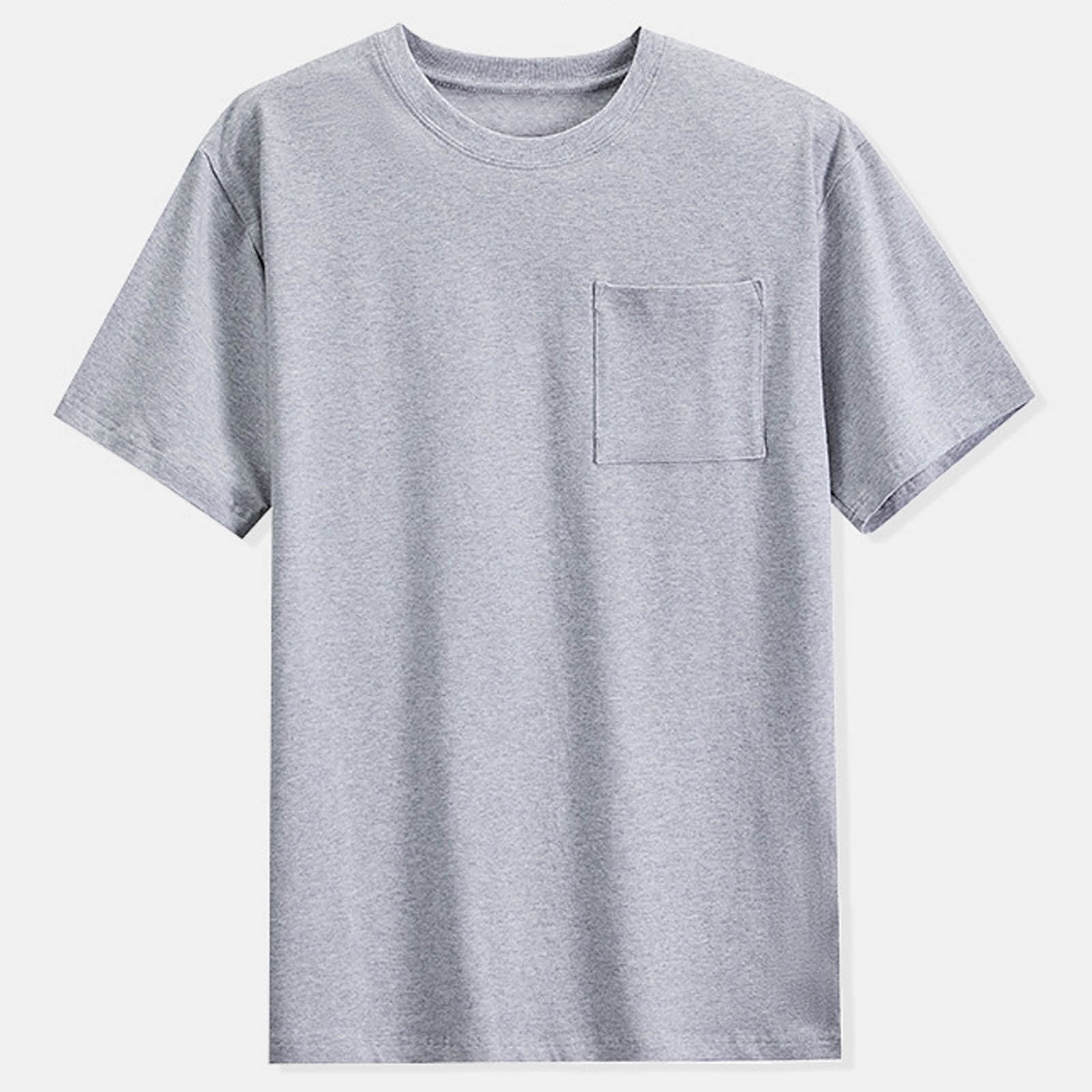 M-4X Plus Size T-Shirts for Men with Pocket Short Sleeve Tshirts Shirts ...