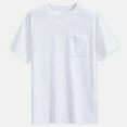 thumbnail image 1 of M-4X Plus Size T-Shirts for Men with Pocket Short Sleeve Tshirts Shirts Mens Casual Solid Color Pullover Basic Going-Out Tees Tops, 1 of 8