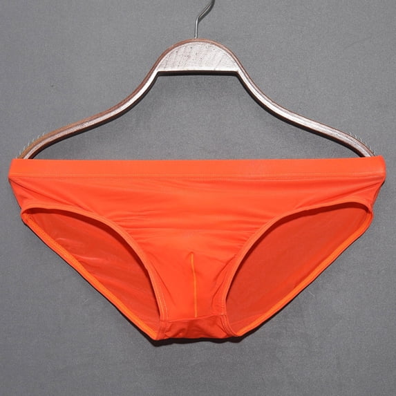 M-4X Plus Size Underwear for Men Thongs Big & Tall Low Waisted Briefs Mens Casual Solid Color Stretchy Breathable High-Cut Brief