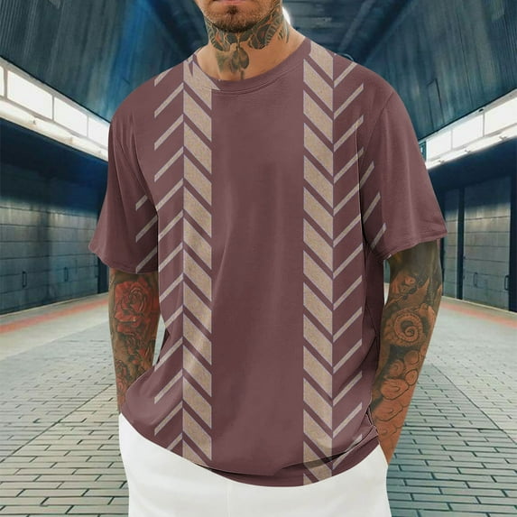 M-4X T Shirts for Men Short Sleeve Big & Tall Pullover Crewneck Tshirts Plus Size Casual Color-Block Basic Loose Athletic Workout Tees Tops