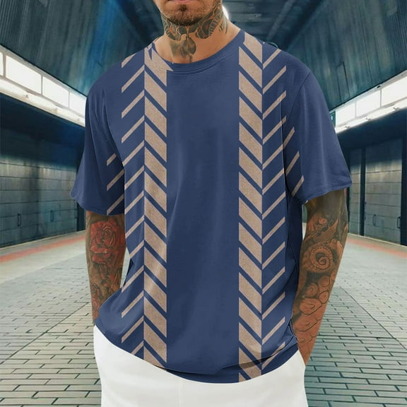 M-4X T Shirts for Men Short Sleeve Big & Tall Pullover Crewneck Tshirts Plus Size Casual Color-Block Basic Loose Athletic Workout Tees Tops