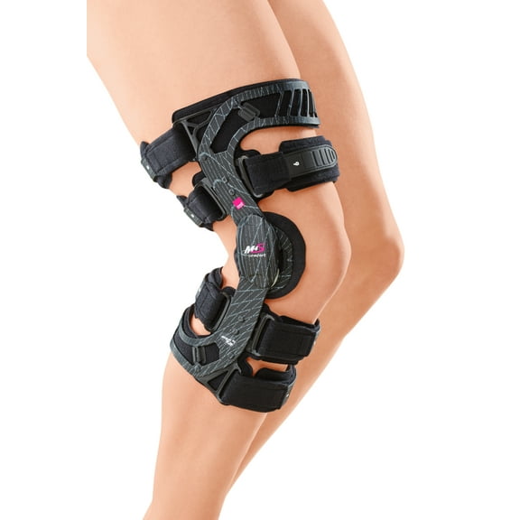 M.4s Comfort Functional Knee Brace, Left, Black, Medium - Compact
