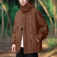 thumbnail image 1 of M-5X Big & Tall Jackets for Men Long Sleeve Plus Size Raincoats Mens Casual Solid Zip Up Breathable Hiking Jacket with Zipper Pockets and Hoodies, 1 of 8