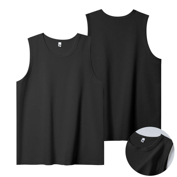 M-5X Big & Tall Tank Tops for Men Plus Size Sleeveless Gym Shirts Mens Casual Solid Color Pullover Crewneck Slim Fitness Sports Undershirts Vests