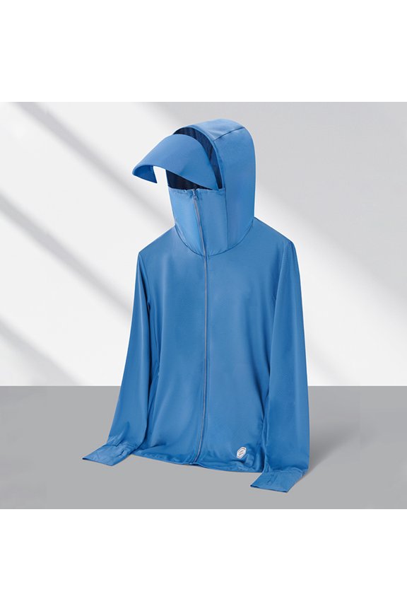 M-5X Mens Big & Tall Hoodies Plus Size Zip-Up UPF 50+ UV Protection Sun Shirts Lightweight Solid Stretchy Slim Jackets with Zipper Pockets