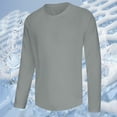 thumbnail image 1 of M-5X Mens Plus Size T-Shirts Big & Tall Long Sleeve Sun Protection UV Shirts Pullover Slim-Fit Solid Lightweight Athletic Workout Tees Tops, 1 of 7