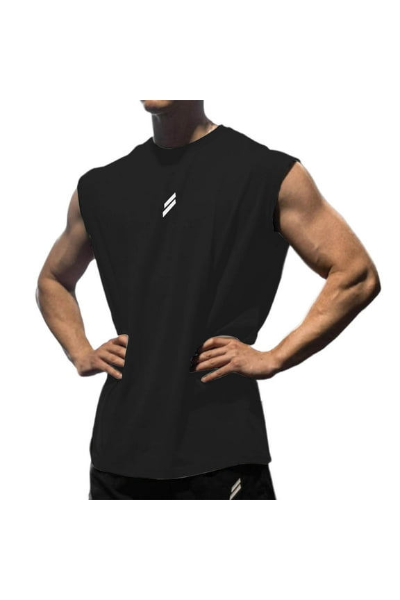 M-5X Mens Plus Size Tank Tops Big & Tall Sleeveless Muscle Shirts Pullover Crewneck Stretchy Slim Moisture-Wicking Quick-Dry Athletic Tanks