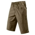 thumbnail image 1 of M-5X Plus Size Cargo Shorts for Men with Pockets Big & Tall Straight Leg Elastic Waist Casual Solid Color Below the Knee Work Short, 1 of 7
