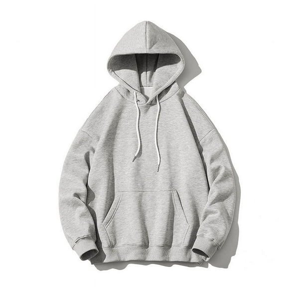 M-5X Plus Size Hoodies for Men with Front Pocket Big & Tall Pullover Sweatshirts Long Sleeve Solid Color Casual Athletic Workout Hooded Tops