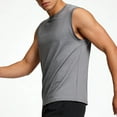 thumbnail image 1 of M-5X Plus Size Mens Big & Tall Tank Tops Quick-Drying Sleeveless Vests Pullover Solid Color Stretchy Slim Crewneck Cooling Athletic Workout Tanks, 1 of 5