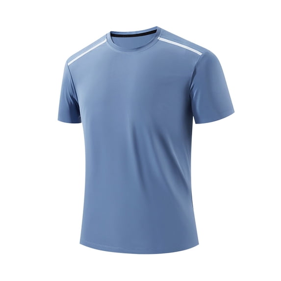 M-5X Plus Size Mens Cooling T Shirts Big & Tall Quick-Drying Short Sleeve Tees Tops Pullover Stretchy Slim Crewneck Athletic Workout Tshirts Shirt