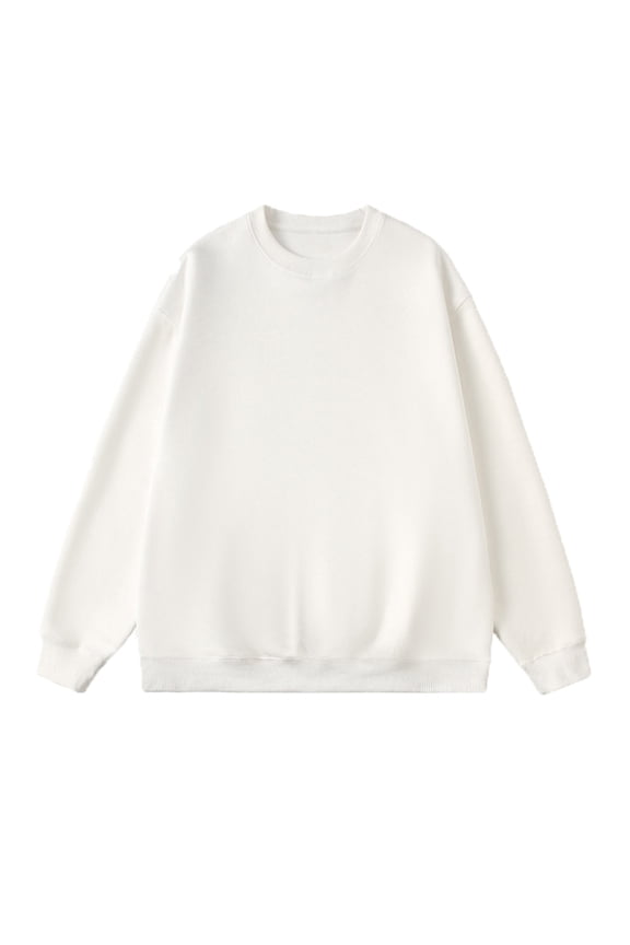 M-5X Plus Size Mens Sueded Sweatshirts Big & Tall No Hood Long Sleeve Shirts Casual Solid Color Pullover Crewneck Streetwear Sweatshirt Tops