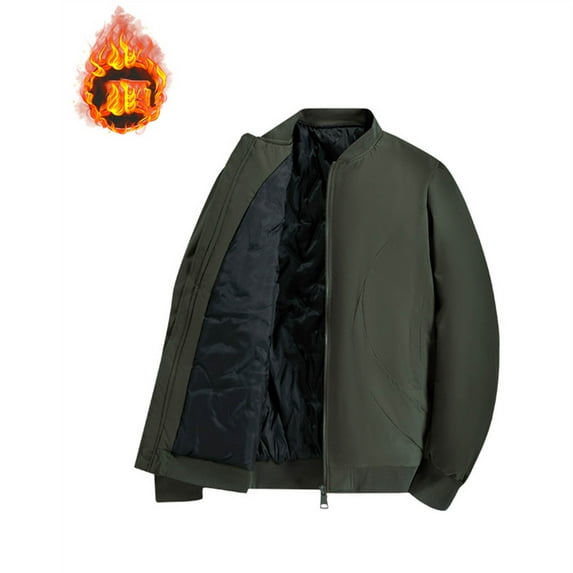 M-5X Plus Size Quilted Jackets for Men with Pockets Big & Tall Winter Coats Mens Casual Solid Color Long Sleeve Zip Up Thermal Warm Athletic Jacket