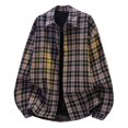 thumbnail image 1 of M-5X Plus Size Shirts for Men Long Sleeve Button Down Collared Big & Tall Tshirts Shirt Mens Casual Plaid Printed Lapel Office Work Shackets Tops, 1 of 3